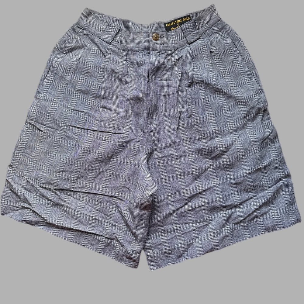 Vintage Women’s 80s/90s Collectible Gold Plaid Shorts Size 10
